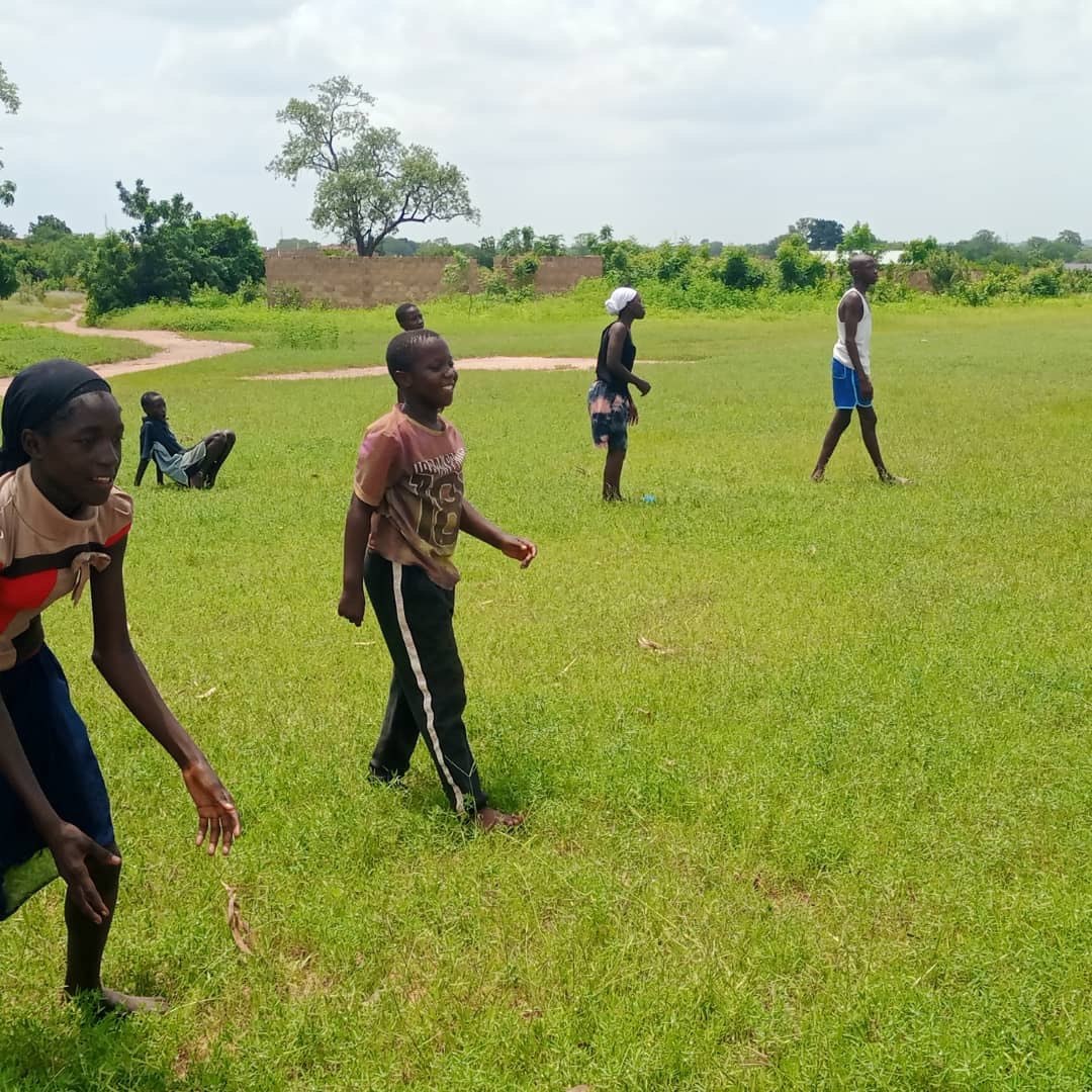 Young people sharing the playing field