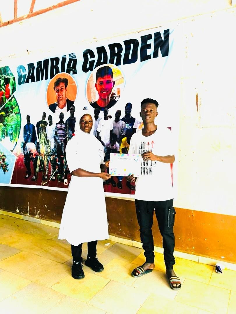 A certificate presentation at the school